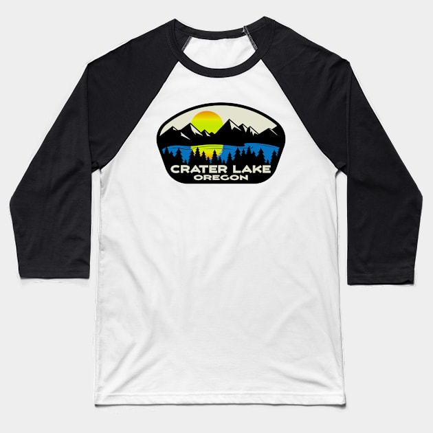 Crater Lake Oregon National Park Baseball T-Shirt by TravelTime